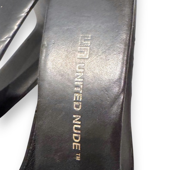 United Nude Mobius Fold Sandals – Black Leather – Size 39 - Picture 6 of 8